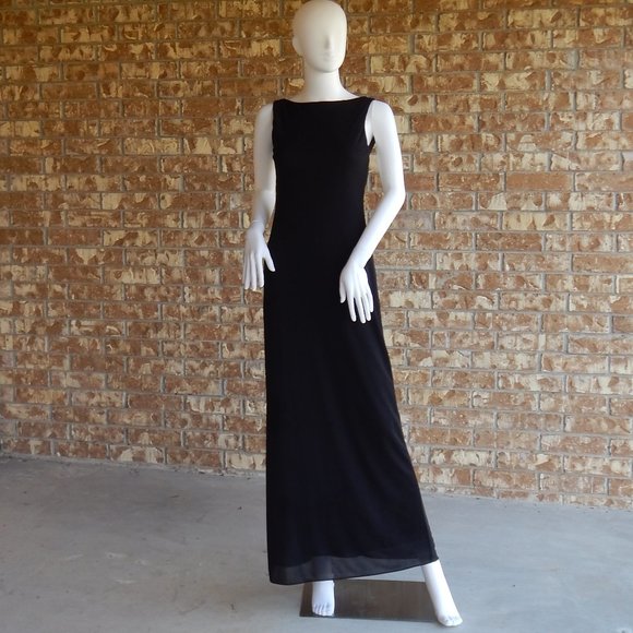 Laundry size 4 LONG BLACK LOW BACK CHIC DRESS - Picture 7 of 15